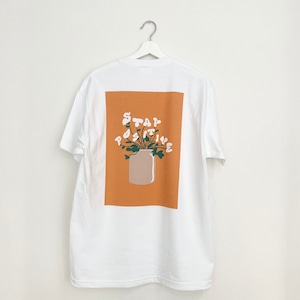 ''STAY POSITIVE" TEE FLOWERS