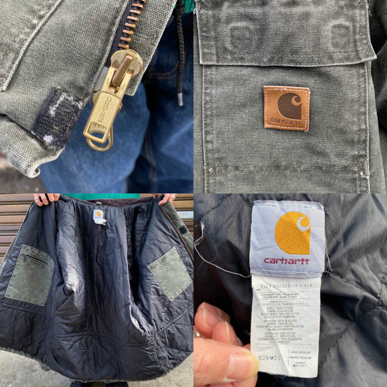 USA製 Carhartt カーハート トラディショナルコート メンズL 古着 
