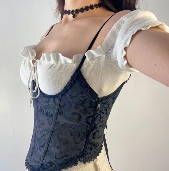 ファッション レディース トップス ベスト キャミソール レトロ ストラップ 欧米風