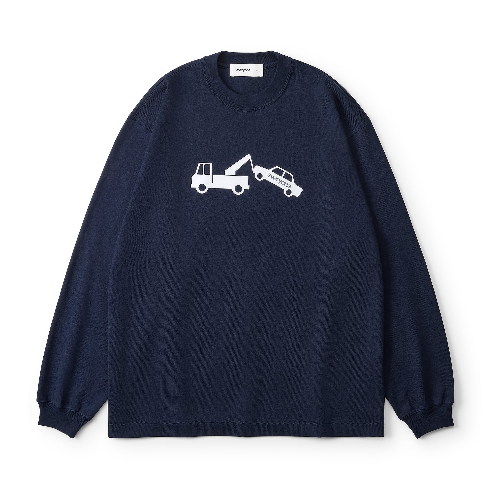 everyone original logo american cotton long sleeve tee petit (NAVY