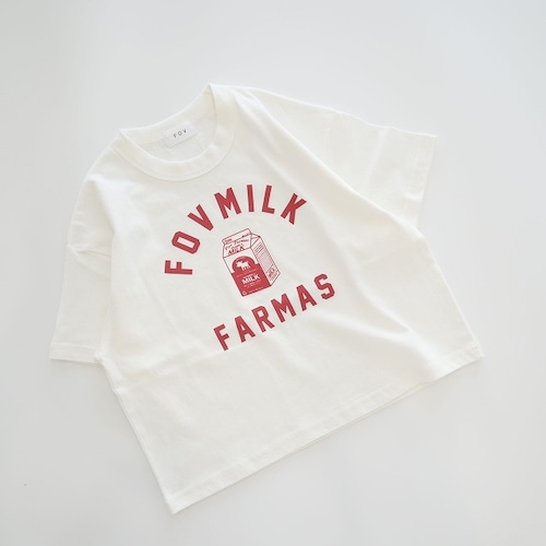 FOV(フォブ) / MILK Tシャツ / ホワイト / 90-160cm
