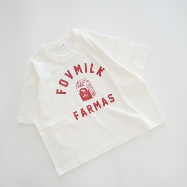 FOV(フォブ) / MILK Tシャツ / ホワイト / 90-160cm