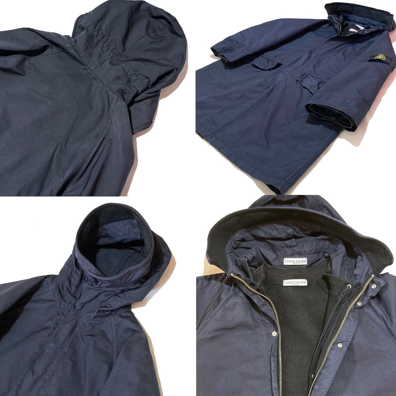 STONE ISLAND 2006AW Vintage Navy Long Coat XL Dutch Rope Liner