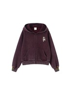CONP BEADED EMBROIDERY ZIP HOODIE