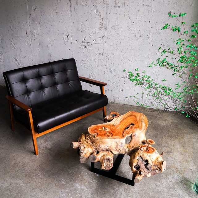 けやきの変木一枚板 ローテーブル