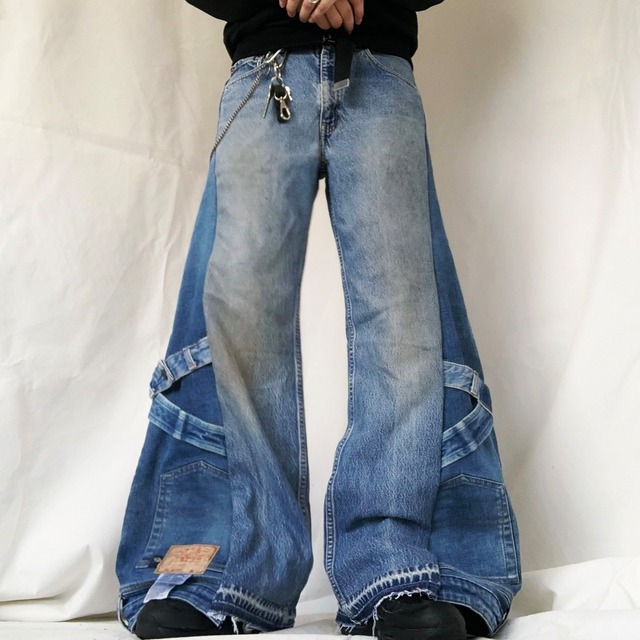 No.286【real tree/wide】再構築 リメイク フレア パンツ | 101NEWYORK