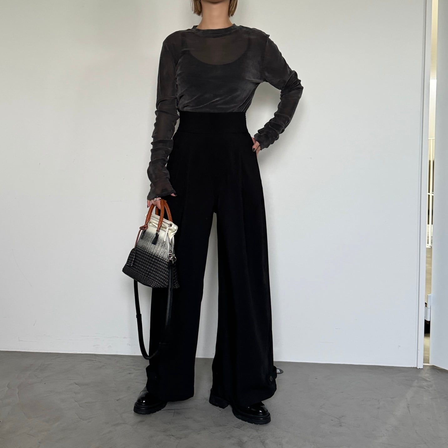 ankle tab belt high waist PT/black | CFT