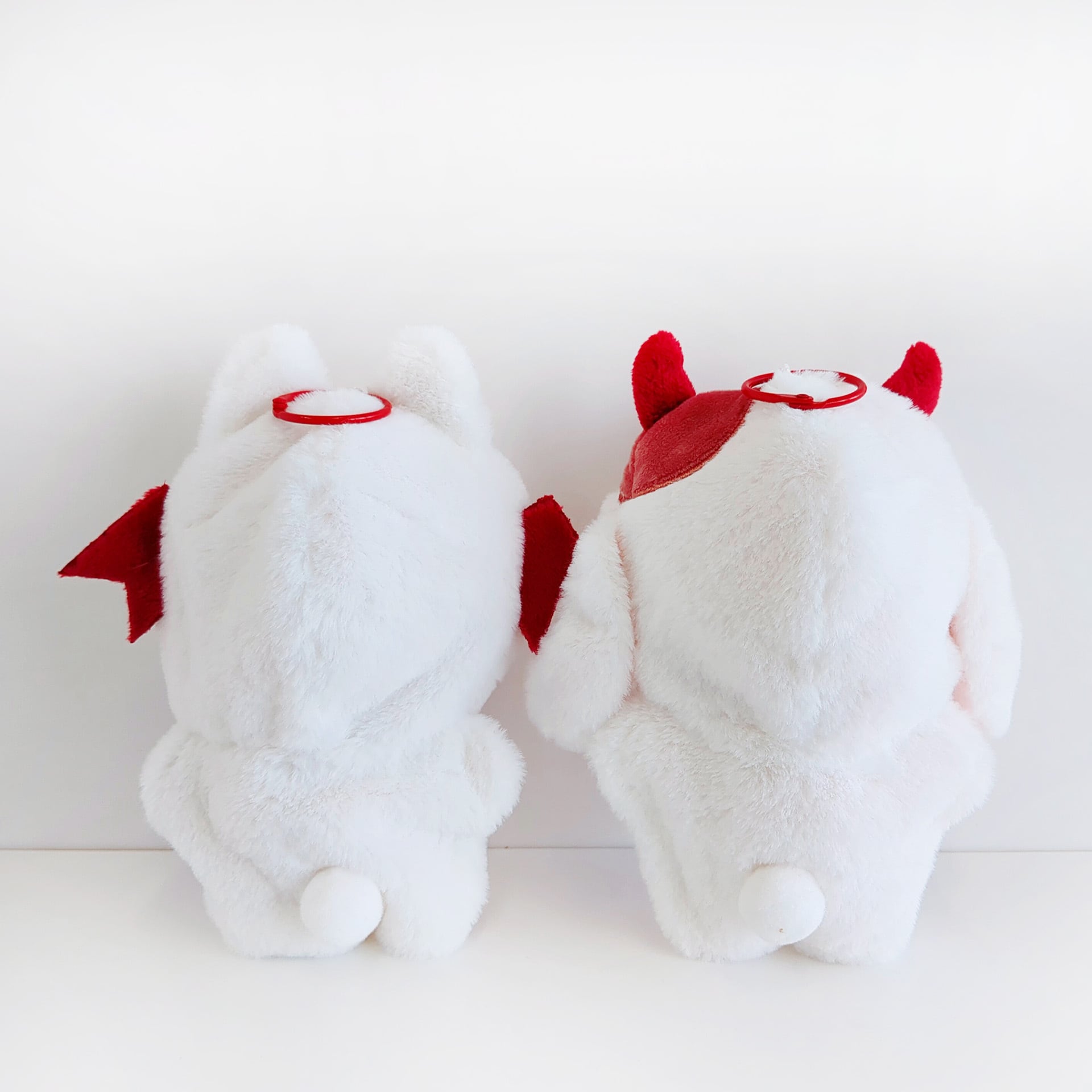 ぬい服 10~13cm おすわり うさぎ ホワイト レッド 5K-1146【10cm】小悪魔うさ着ぐるみ | Little Closet │ ぬい服・ぬい
