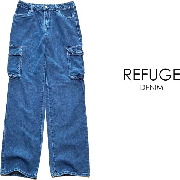 1点物◇Refuge DenimデニムカーゴパンツSジーンズ古着メンズレディース