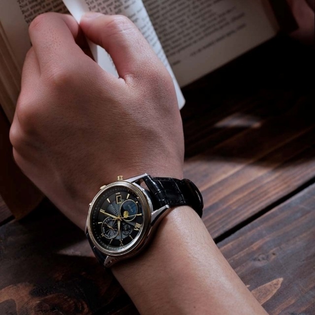 【人気商品】CITIZEN EXCEED シチズン エクシード 限定モデル400本 中秋の名月 エコドライブ 電波時計 10気圧防水  メンズ腕時計 BY1025-17E