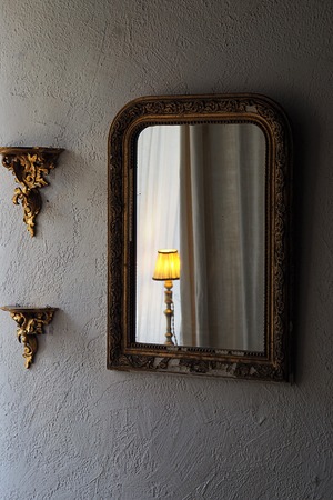 アカンサス装飾のミラー-antique french mirror