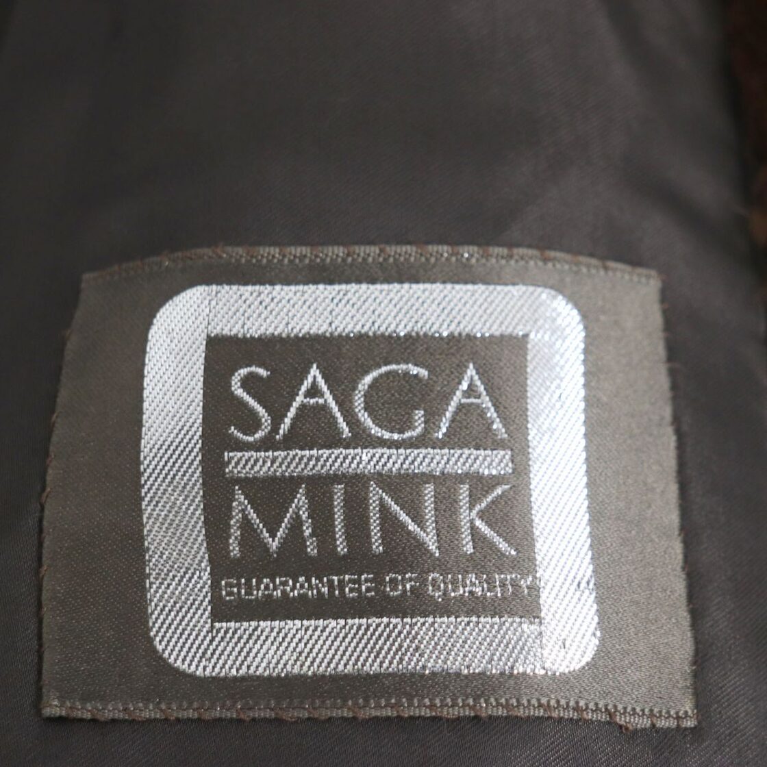 極美品▽SAGA MINK サガミンク 本毛皮コート ダークブラウン 毛質艶や 