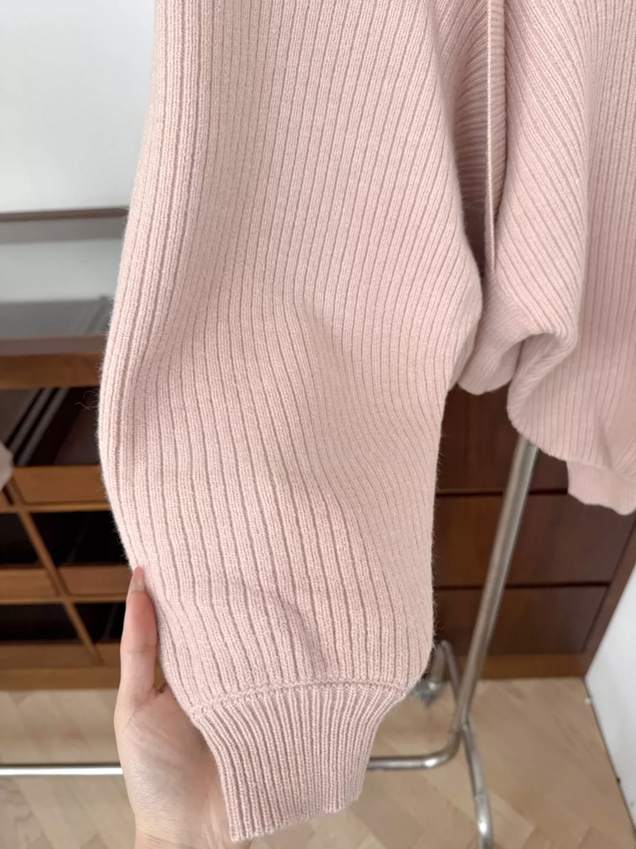 レースドッキングオフショルニット LK1881
