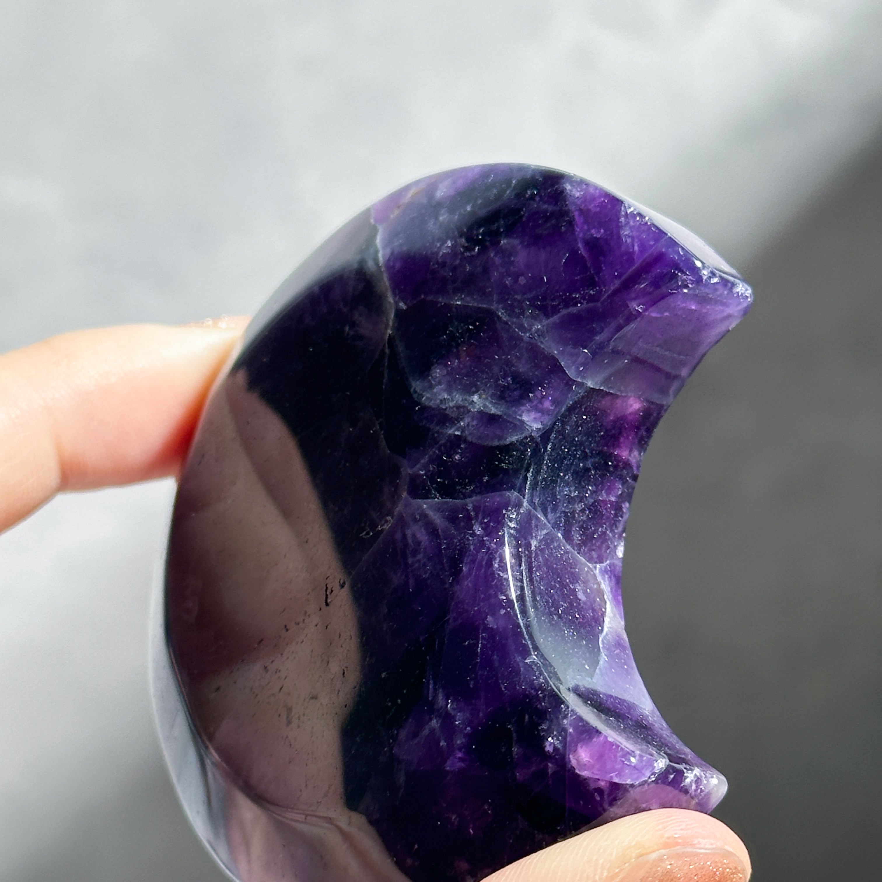 ドリームアメジスト月型のうつわ03◇ Dream Amethyst ◇天然石・鉱物