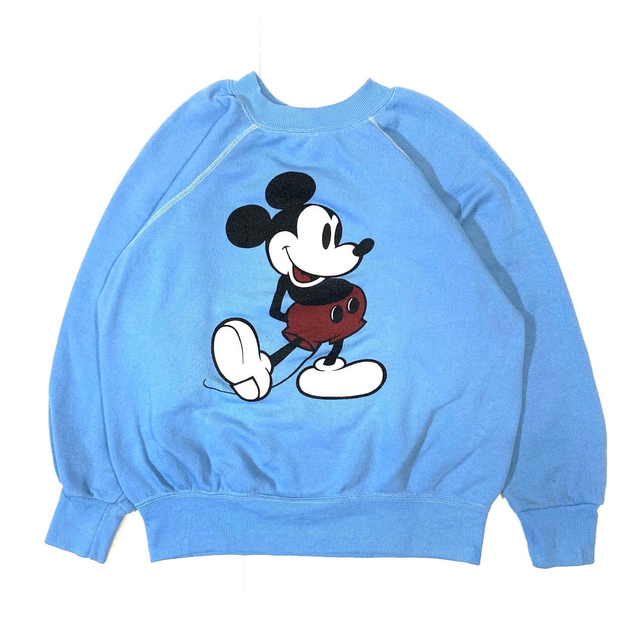 80年代 ディズニー ミッキーマウス スウェットシャツ レディースS 古着 80S ビンテージ ヴィンテージ Disney CASUALS  プルオーバー キャラクター トレーナー ライトブルー 水色 【スウェット】 | cave 古着屋【公式】古着通販サイト