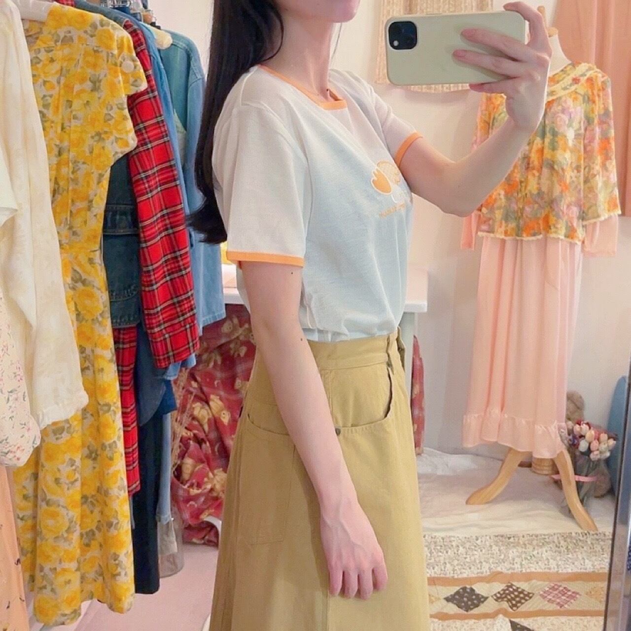courrèges / tulip applique T-shirt