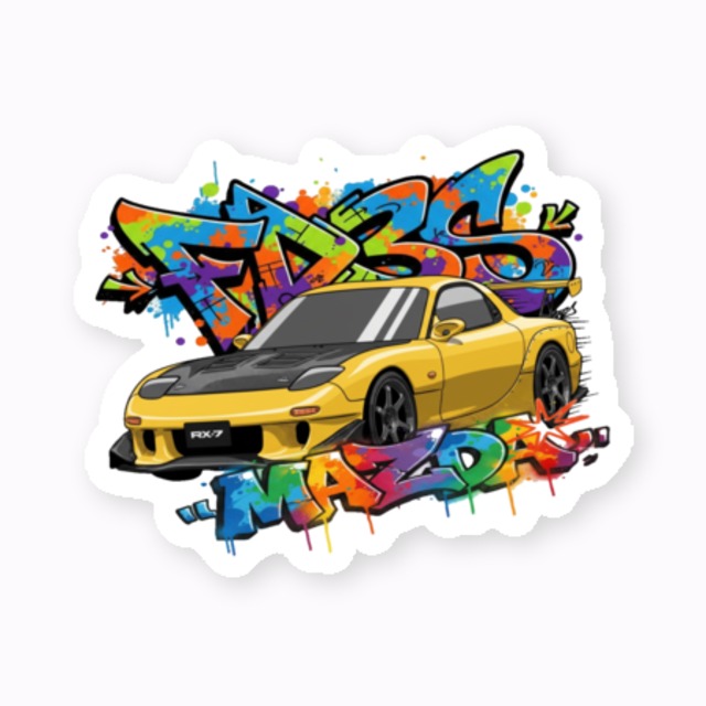 マツダ RX-7 FD3S】グラフィティ風ステッカー 車好き ドリフト JDM