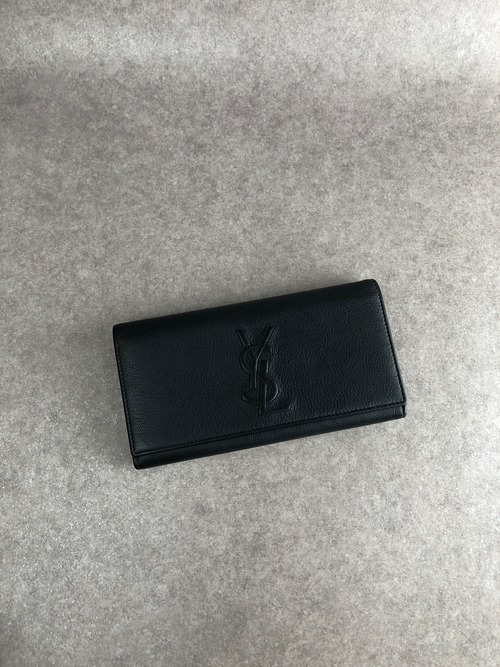 Yves Saint Laurent イヴ・サンローラン 財布 ブラック YSL レザー 長財布 vintage ヴィンテージ オールド ipdgzz