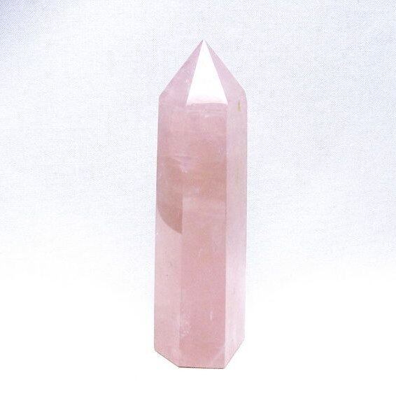 ローズクォーツ 六角柱 ポイント 一点物 152-3415