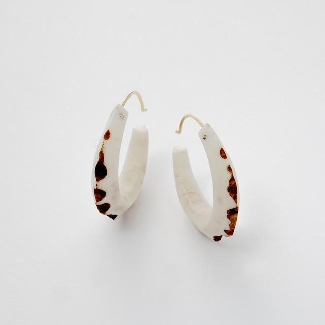 “first” Antler hoop earrings