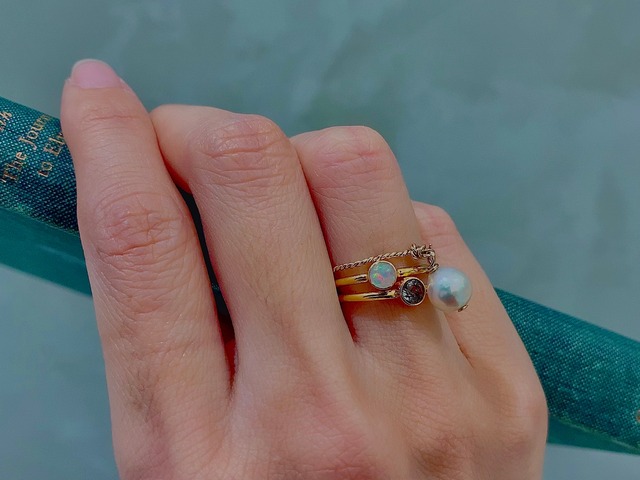 ドリームカムトゥルー♡ブラックルチルクォーツリング