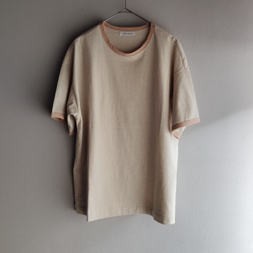 THE HINOKI／ザ ヒノキ WILD ORGANIC COTTON HALF SLEEVE RINGER T SHIRT /ワイルドオーガニックコットン 半袖リンガーＴシャツ ＃TH25S-35　BORDER×BROWN