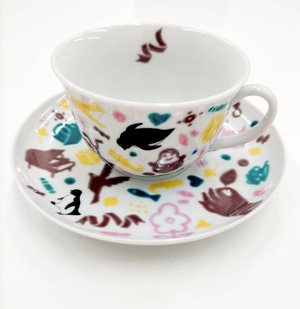 《1点もの九谷焼》「ペンギンと僕のたからもの」