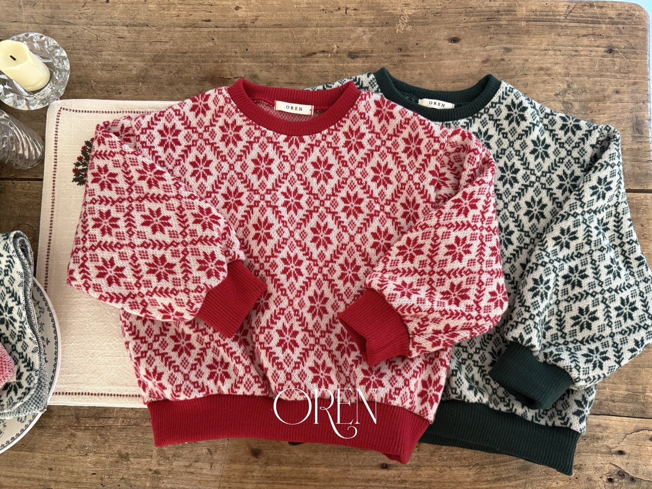Oren X-mas［取寄］ snow flake mtm (muffler set)