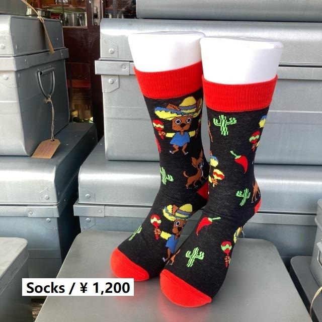 TOPANGA SOCKS Men's　メキシカンチワワソックス　ブラック　靴下　メキシコ