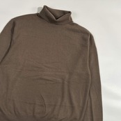 カシミヤ100% CASHMERE カシミヤ タートルネック ニット セーター L/グレージュ メンズ