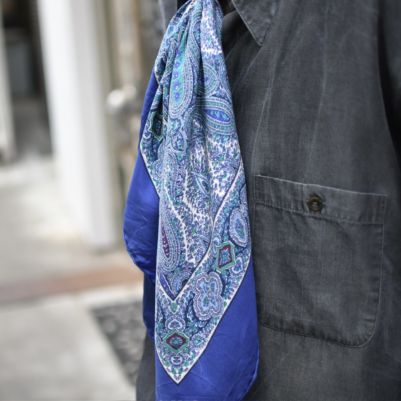 Liberty paisley pattern silk scarf
