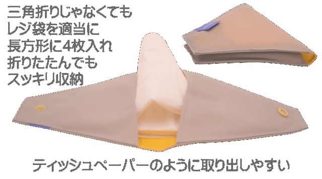 [バイオパッカー] 制菌 抗菌 脱臭 レジ袋 携帯 ケース (パープル) コンパクト 工房 手作り 日本製 エコパッケージ MX-0003--111