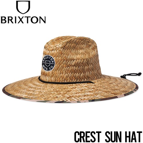 ストローハット 麦わら帽子 BRIXTON ブリクストン CREST SUN HAT 11026