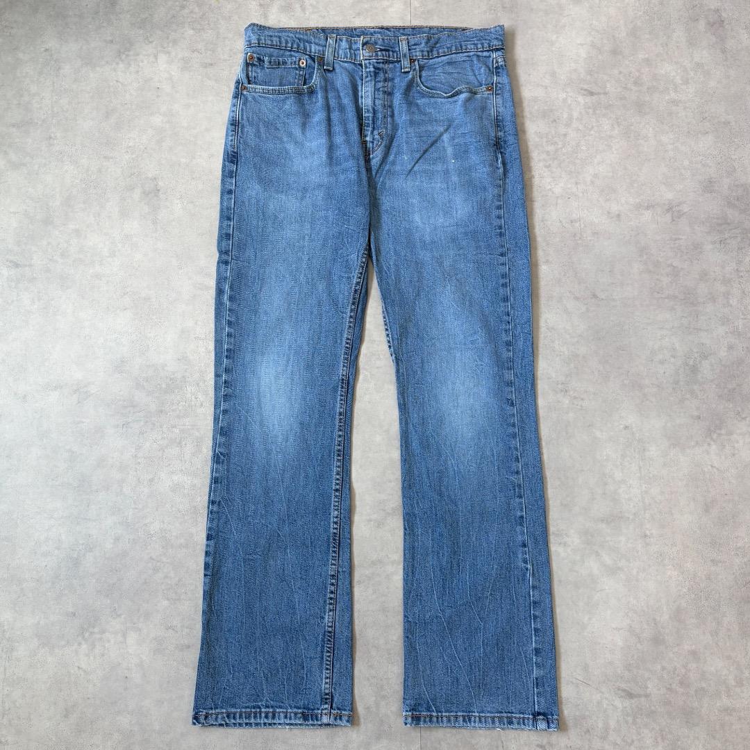 リーバイス527 Levis W34 フレア ブーツ 青 古着 ヒゲ 22217