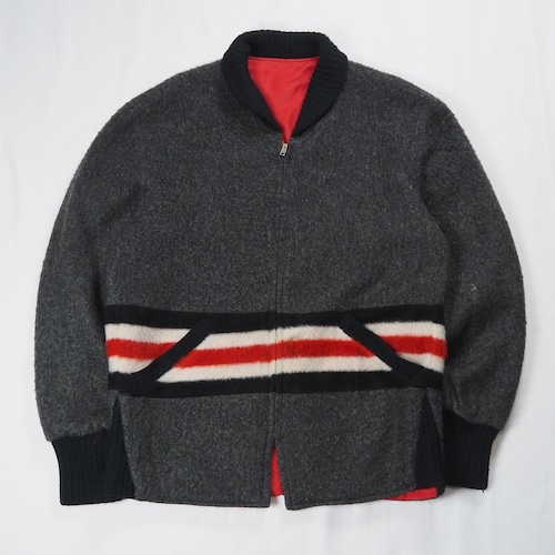 50's ファラオジャケット リバーシブル グレー×レッド