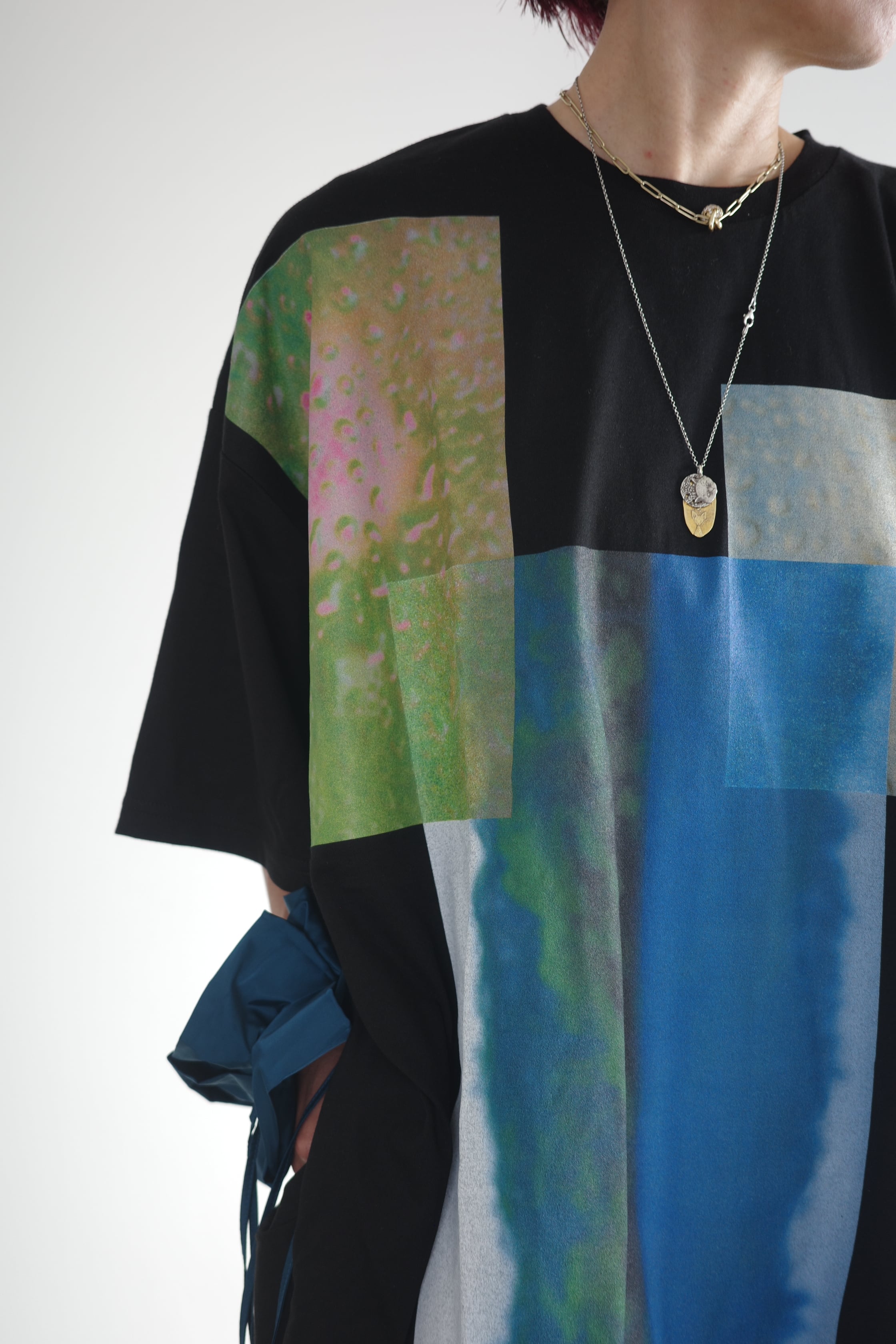ENFOLD / RAIN LARGE T-SHIRT -black- | LA VILLA ROUGE