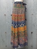 Indian cotton handblock print wrap skirt / インド綿 ハンドブロックプリント ラップスカート