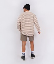 【#Re:room】COLOR STRIPED BIG LONG SLEEVE［REC742］