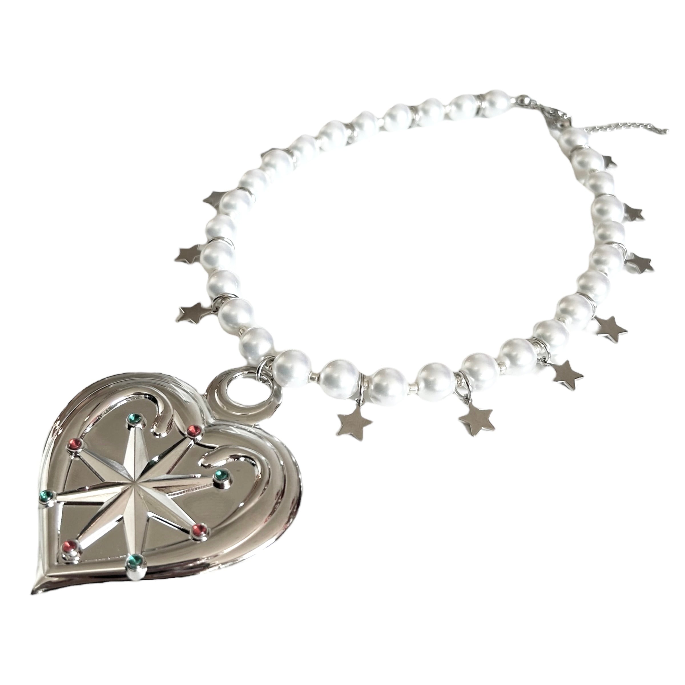 Heart Star Necklace　Silver