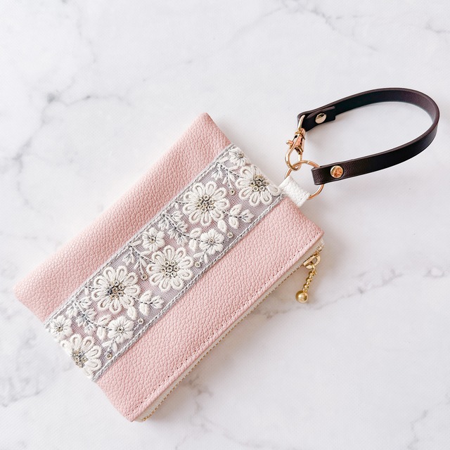 -petan-チャームポーチꕤpure Daisy(ブルー)