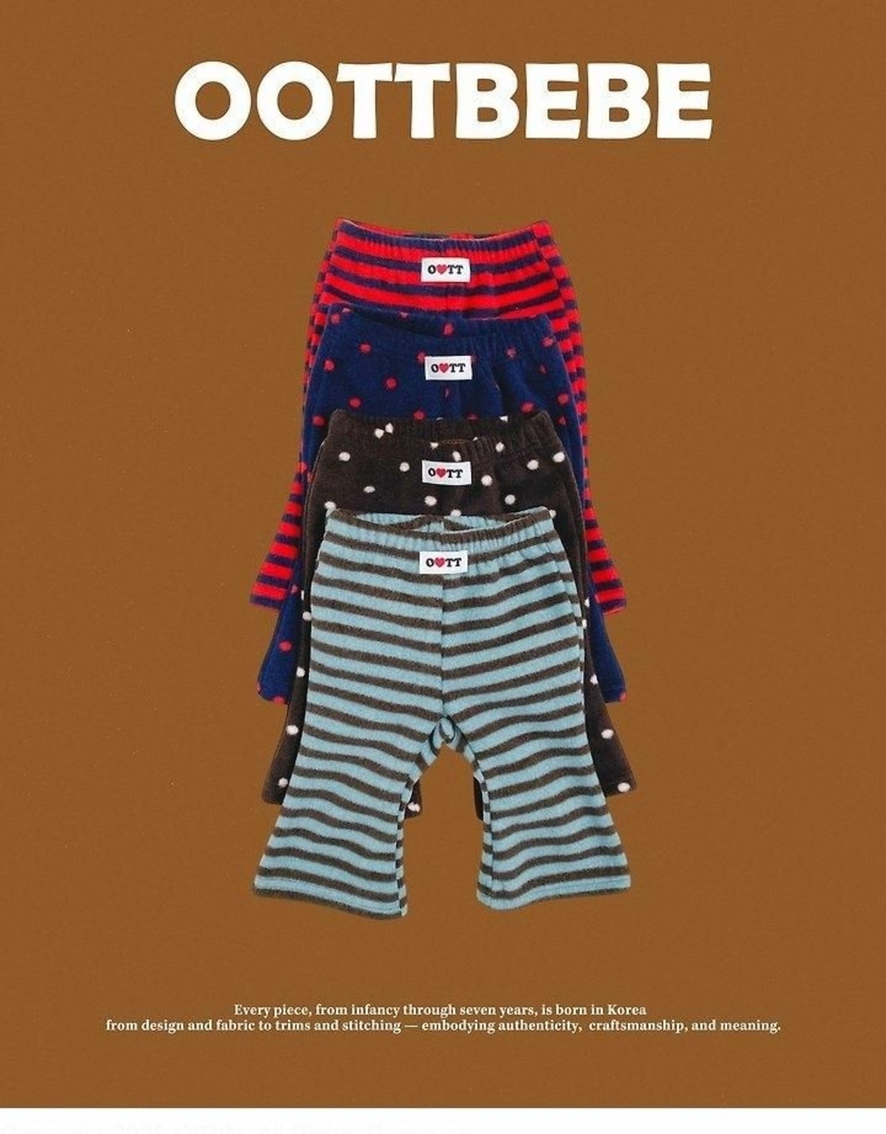 韓国子供服 / 26winter / oottbebe / ピーナッツブーツカットパンツ / ベビー&キッズ / 冬服 *XS~XL*