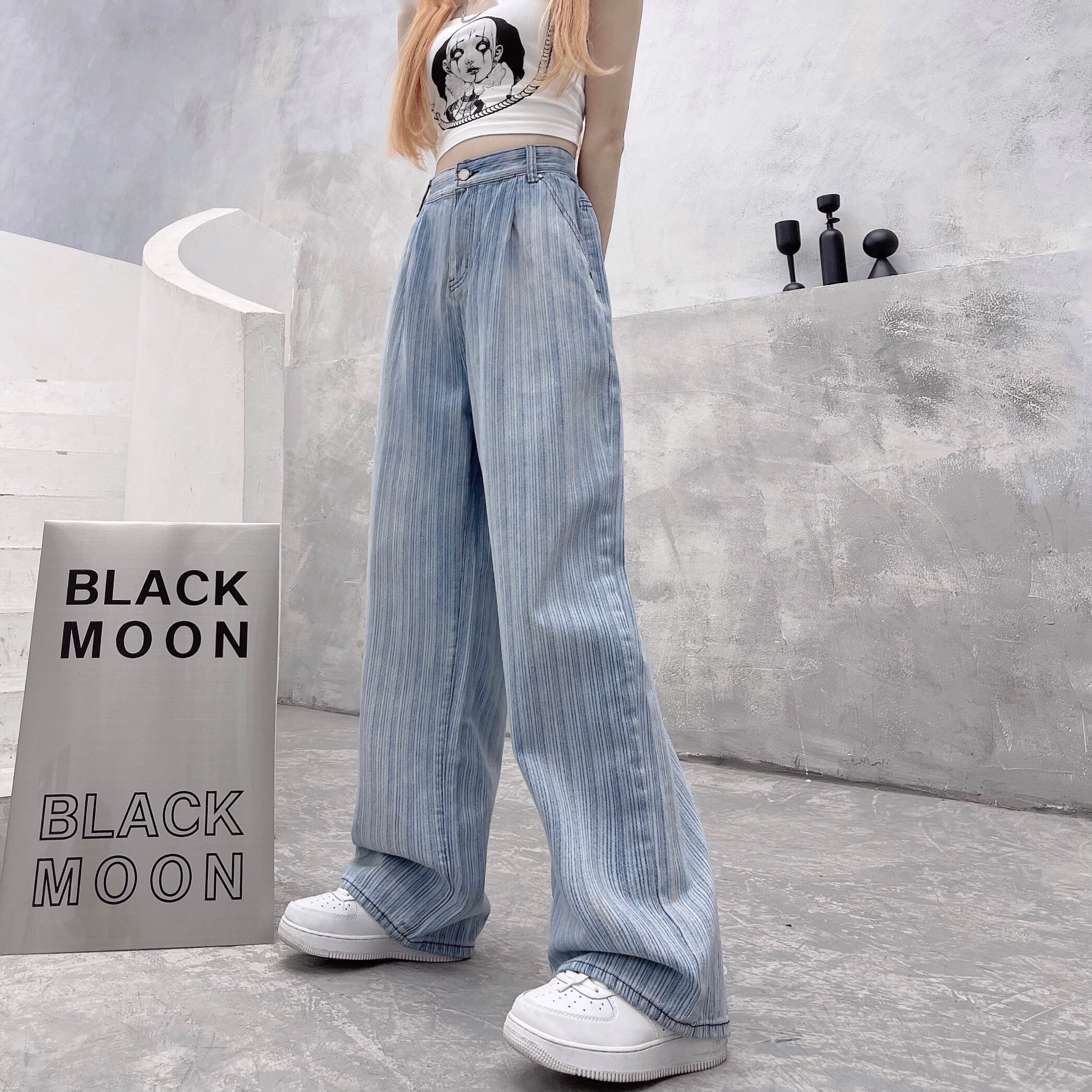 スタイルサマールーズパンツ スリムフィットジーンズ スタンダード レトロ ストリート 夏物 ケッペル54002999848