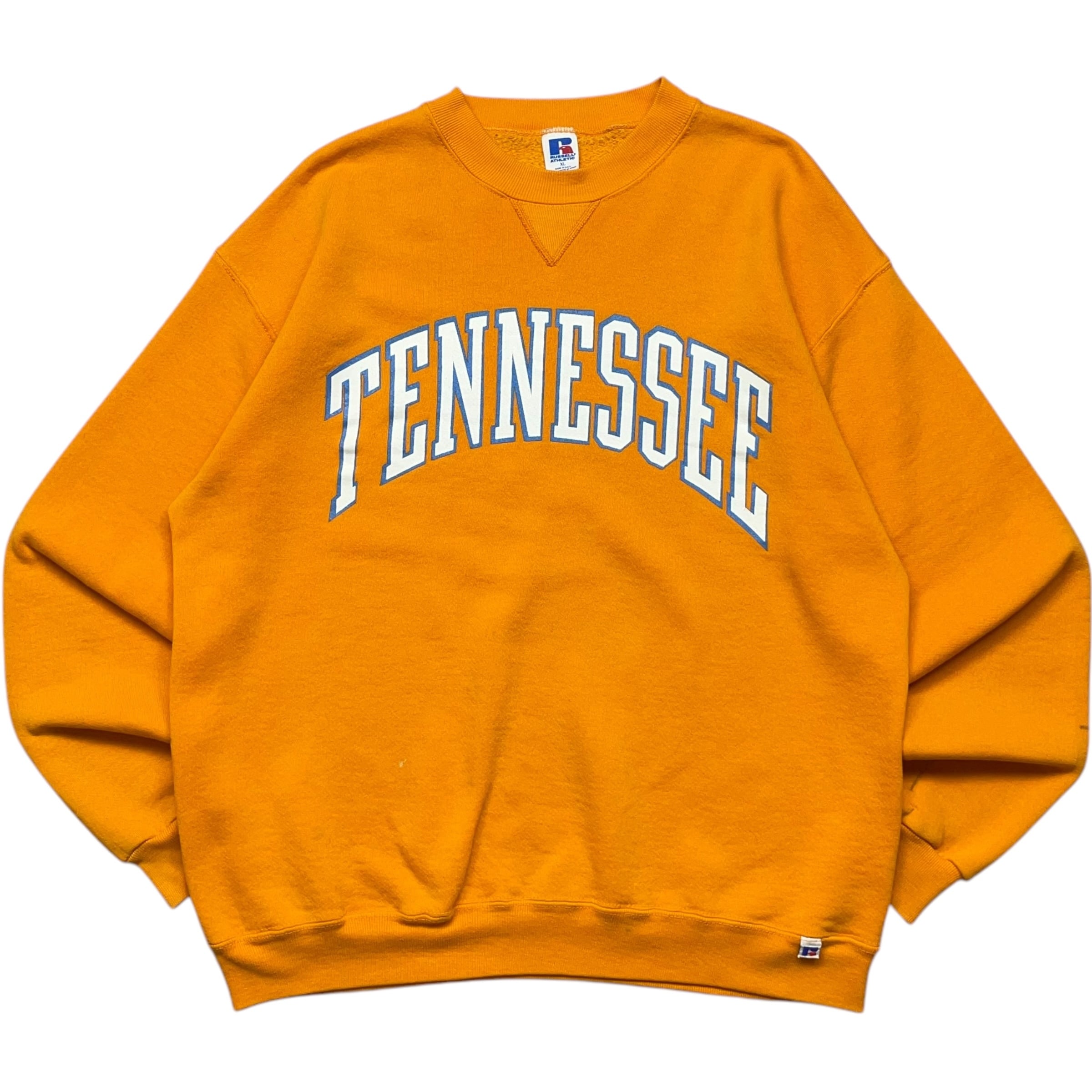 《XL》 russell athletic ラッセルアスレチック スウェット 前V TENNESSEE オレンジ USA製 80年代 vintage no.7049