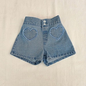 【予約商品】love denim shorts