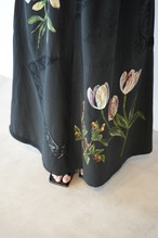 vintage lace skirt purple pansy