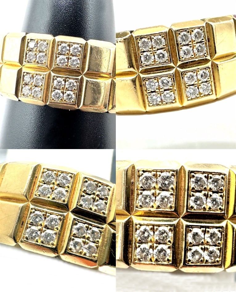 Chopard ショパール K18 YG ダイヤモンド アイスキューブ リング