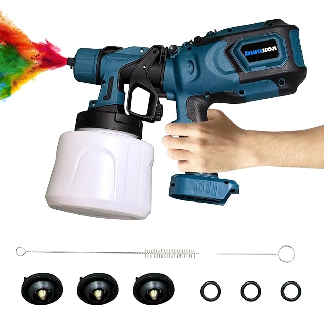 Lampat コードレススプレーガン 電動スプレーガン 電動塗装機 2×800ml