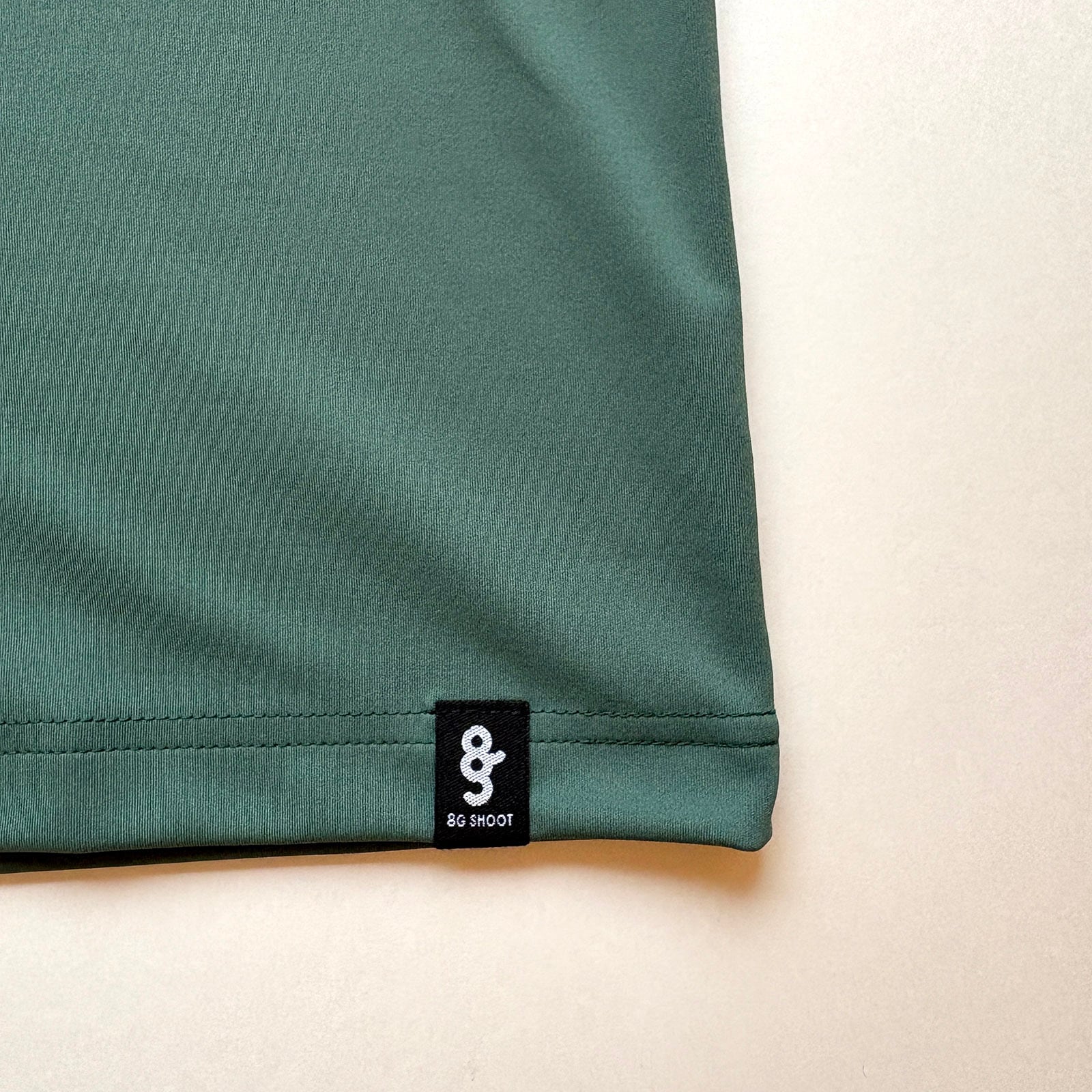LOGO PRINT MOCK NECK SHIRT - GREEN / BLACK - | 8G SHOOT WEBSTORE