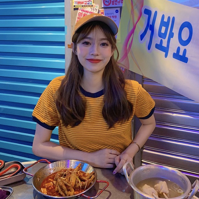 サマースタイルストライプTシャツ シャツ ブラウス 夏物 試着室47258068403