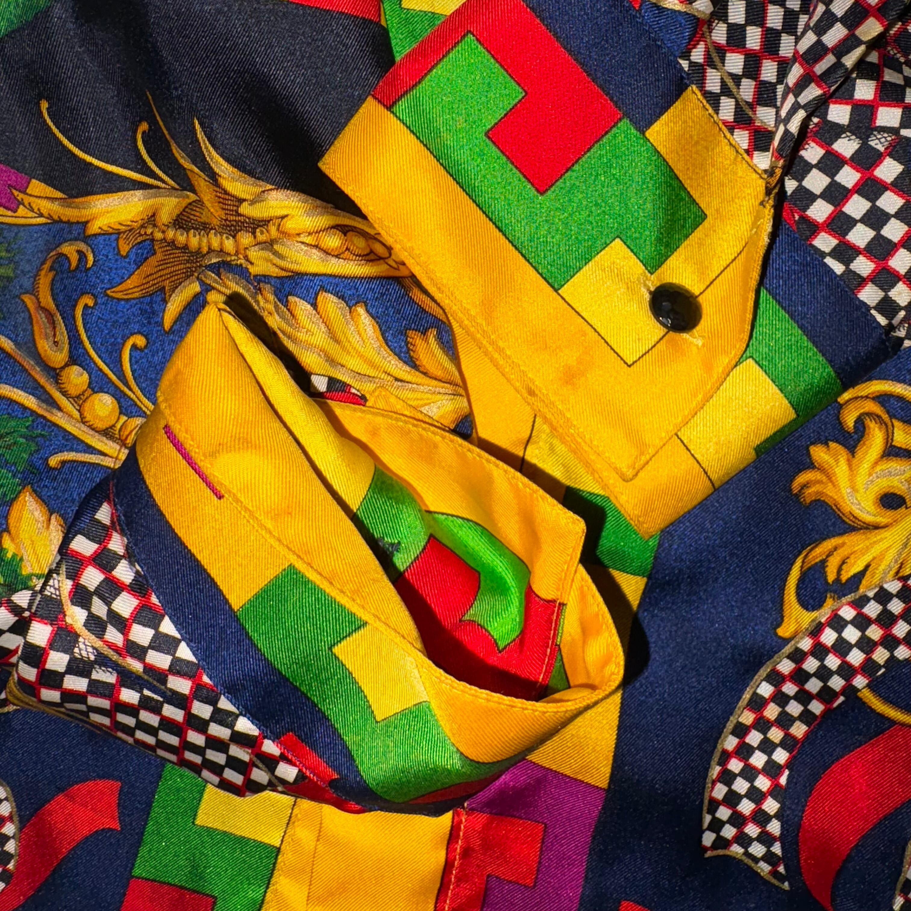 vintage GIANNI VERSACE silk shirt “ALDER TREES” | NOIR ONLINE